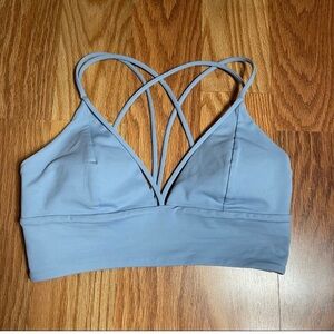 Lululemon Pushing Limits Bra Concrete Blue Size 8 Medium
